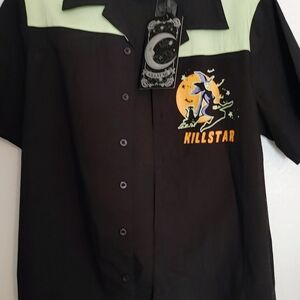 Killstar Black and Green Men's Shirt